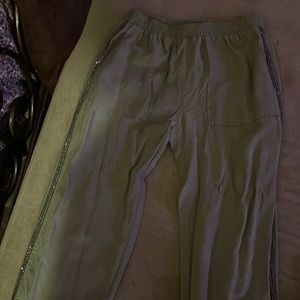 Zara joggers with crystal stripe